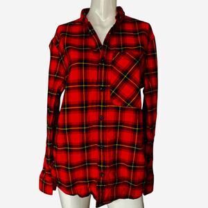 The Rail Red Plaid Flannel Medium